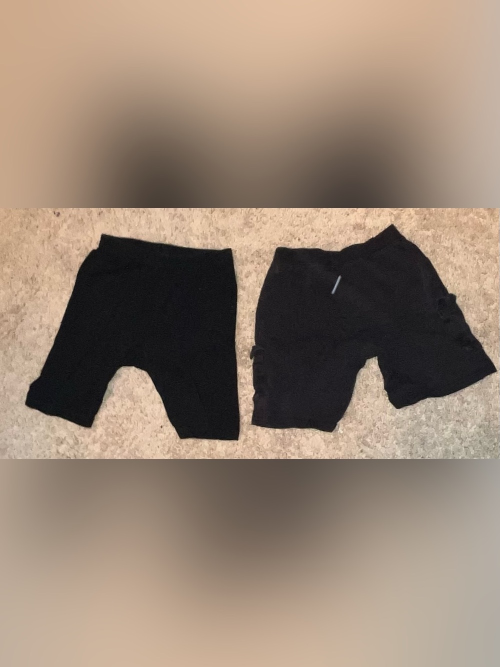 Kids Black Cotton Stretch Bottoms - 2-Pack